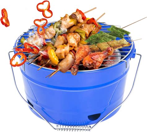Uten Portable BBQ Grill, Premium Charcoal Grill Table Grill Stainless Steel Barbecue Charcoal ...