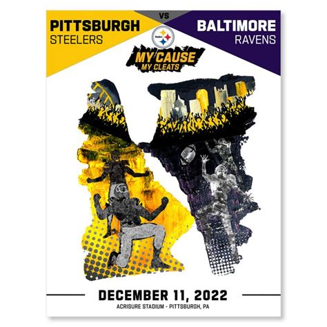 Pittsburgh Steelers vs. Baltimore Ravens 12/11/22 Game Poster