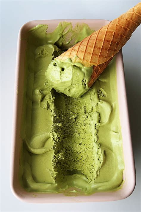 Matcha Ice Cream Recipe - No Machine; No Churn; No Eggs