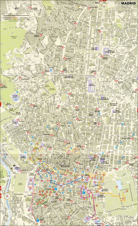 Madrid City Center Map - Madrid Spain • mappery