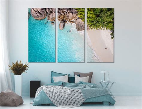 Seychelles Modern Art Seychelles Canvas Print Seychelles Decor | Etsy