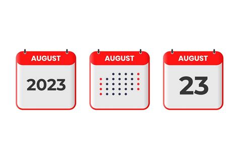 August 23 calendar design icon. 2023 calendar schedule, appointment ...