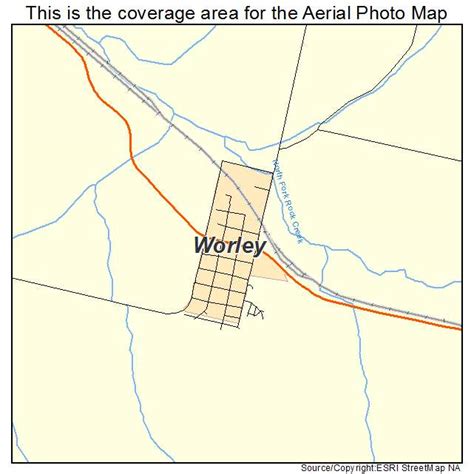 Aerial Photography Map of Worley, ID Idaho