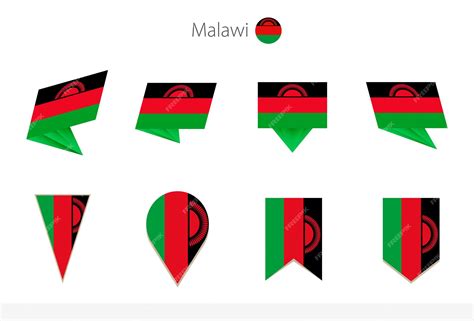 Premium Vector | Malawi national flag collection eight versions of malawi vector flags