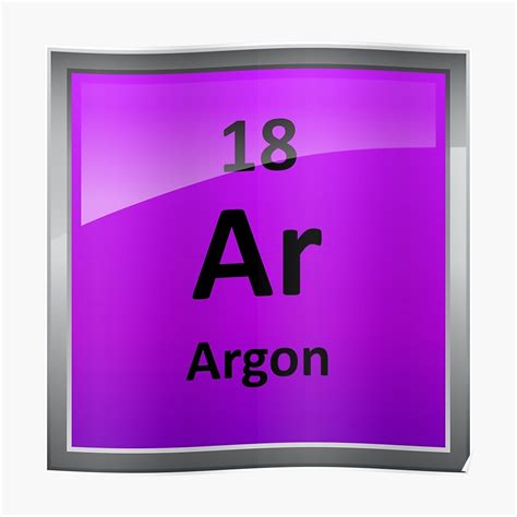 "Argon Element Symbol - Periodic Table" Poster by sciencenotes | Redbubble