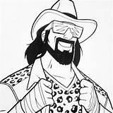 Macho Man Randy Savage Pages Coloring sketch template