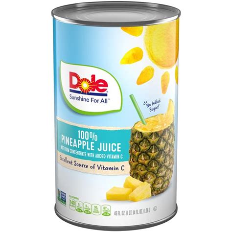 Dole 100% Pineapple Juice | Hy-Vee Aisles Online Grocery Shopping