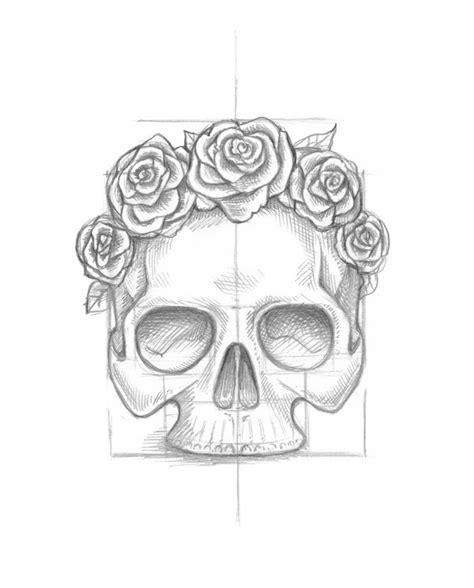 Pin by Sakuja _3 on Tutorials | Skull drawing sketches, Easy skull ...