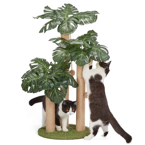 31.5Inch Cat Scratching Post,Cat Scratcher Tree with 3 Scratching Poles ...