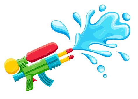 Premium Vector | Water gun illustration. plastic summer toy. colorful for children. gun with ...