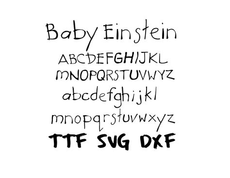 Baby Einstein Font TTF, Baby Einstein SVG. Baby Einstein Typeface, Baby Einstein Vector, Baby ...