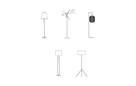 Floor Lamp CAD Block (Download Free Dwg) - layakarchitect