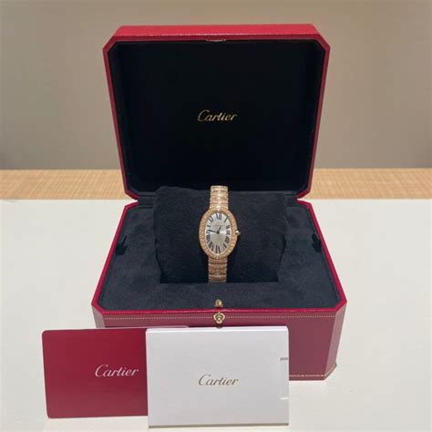 Cartier 31mm Baignoire Diamond set Bezel and Bracelet Quartz Rose Gold - J.PENDULUM