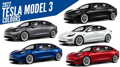 2022 Tesla Model 3 - All Color Options - Images | AUTOBICS