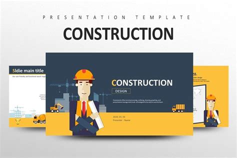 Plantilla de PowerPoint - construcción - TemplateMonster