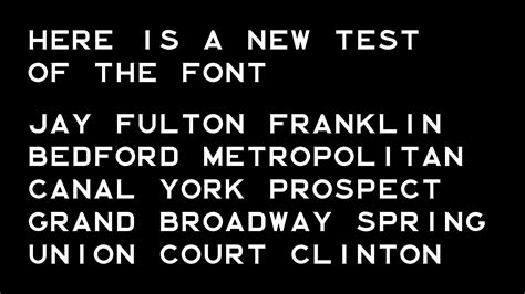 New York Subway Font by Brandon Sugiyama at Coroflot.com