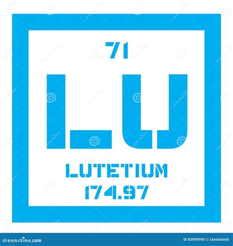 Lutetium chemical element stock vector. Illustration of school - 83099990