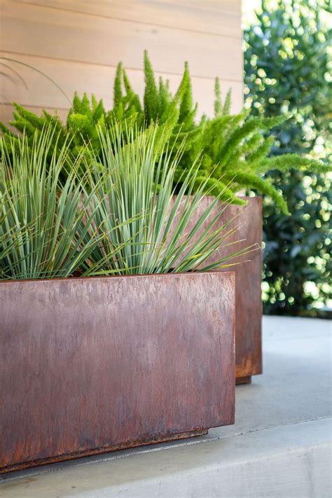 Color, texture, curb appeal - Veradek Outdoor's Corten Steel planters have got it all! | Corten ...