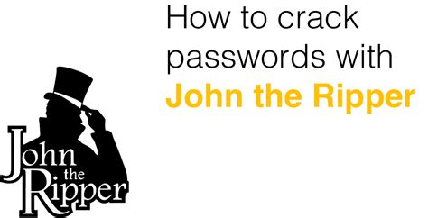 How To Use John The Ripper - clrewhsa