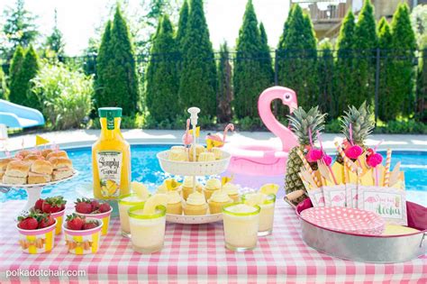 Summer Backyard Flamingo Pool Party Ideas - The Polka Dot Chair