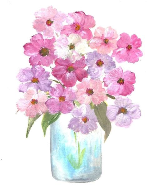 Original Cosmos Watercolor Floral Vase Series Cosmos - Etsy | Watercolor flower art, Floral ...