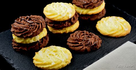 Melting Moments Lemon and Chocolate Cookies