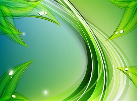 Free Vector Abstract Background With Green Leaves 01 - TitanUI