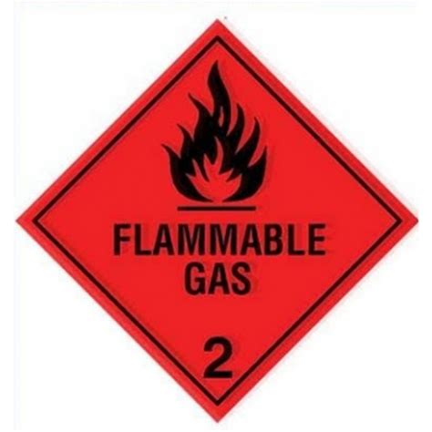 CLASS 2.1 FLAMMABLE GAS LABELS 100mm x 100mm Roll of 500 - Melbourne Office Supplies