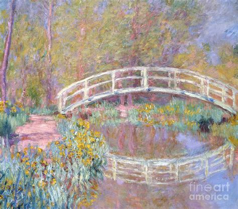 Bridge in Monet's Garden Painting by Claude Monet - Pixels