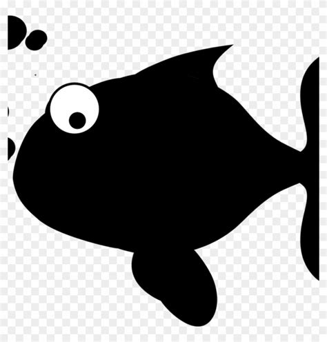 Fish Silhouette Clip Art Fish Silhouette Vector At - Sad And Happy Fish ...