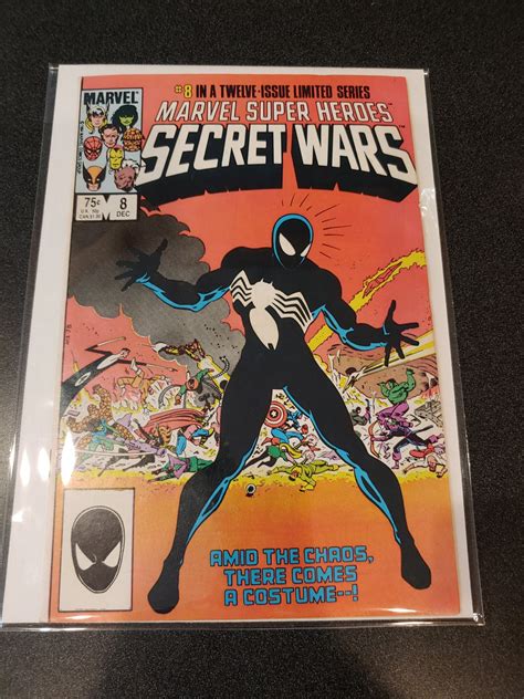 Marvel Super Heroes Secret Wars #8 1st Appearance of Black Suit Spider ...