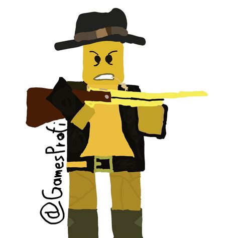 Rate my golden cowboy fan art : TDS_Roblox