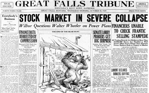 The Great Depression: Newspaper headlines from the 1929 stock market crash - Click Americana