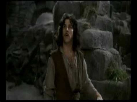 Inigo Montoya shows his sword to the man in black - YouTube