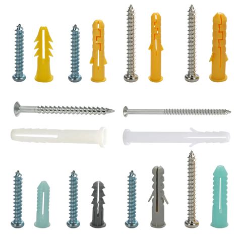 200pcs Self Drilling Screws Expansion Plastic Sleeve Assortment Set Kit with Storage Box Screw ...