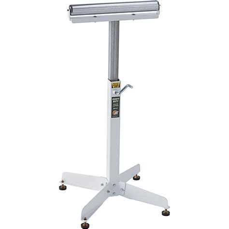 HTC Heavy Duty Adjustable Pedestal Roller Material Support Stand — With 16in. Ball Bearing ...