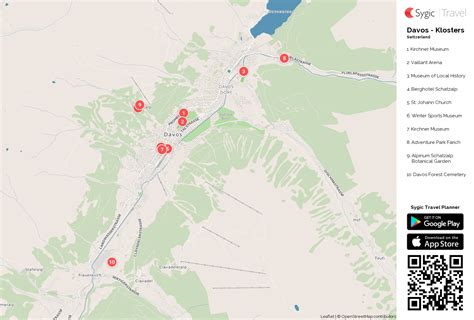 Davos - Klosters Printable Tourist Map | Sygic Travel