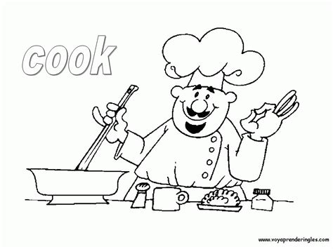 Chef Coloring Pages For Kids Coloring Pages