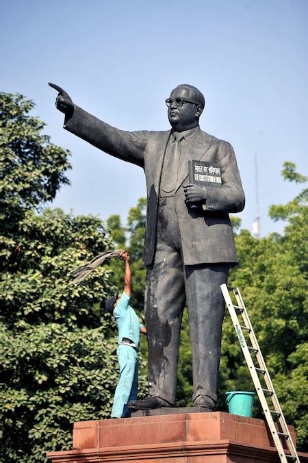 Ambedkar's statue vandalised, protests by dalits