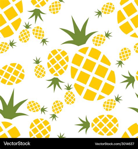 Pineapple seamless pattern Royalty Free Vector Image