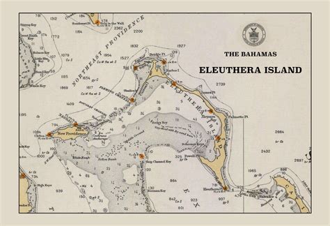 Eleuthera Island Map - Bahamas 1933 | Island map, Eleuthera, Bahamas