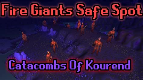 OSRS Slayer Safe Spot - Fire Giants in The Catacombs of Kourend - YouTube