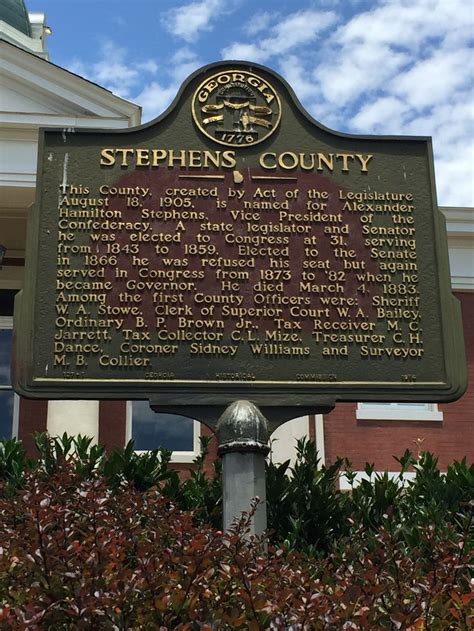 Stephens County Historic Sign. Toccoa GA. Paul Chandler July 2016 ...