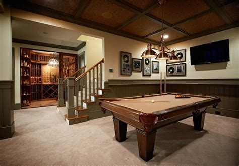 Basement Game Room - Traditional - basement - Carolina Design Associates