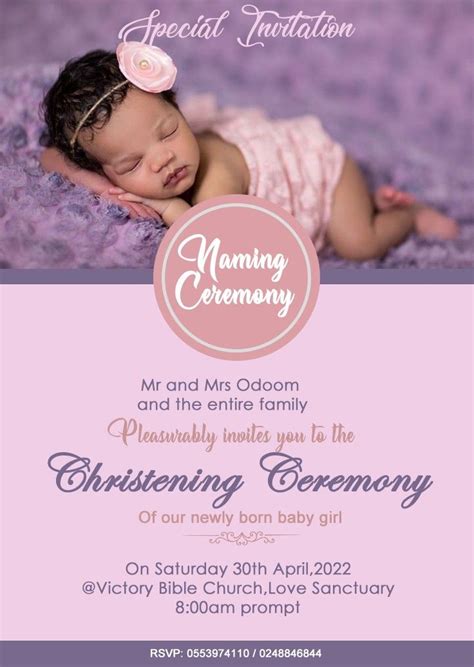 Elegant Christening Invitation Design