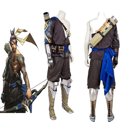 New arrival Hanzo Paul Nakauchi Cosplay Costume full set ow game cos ...