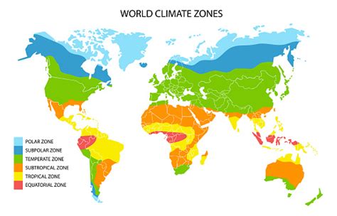 World Climate Zones Map Vector Geographic Infographics Stock ...