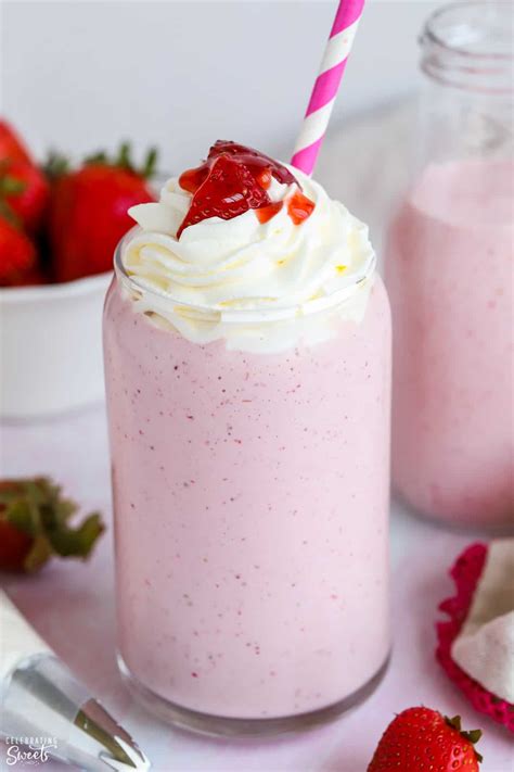 Strawberry Milkshake (secret ingredient) - Celebrating Sweets