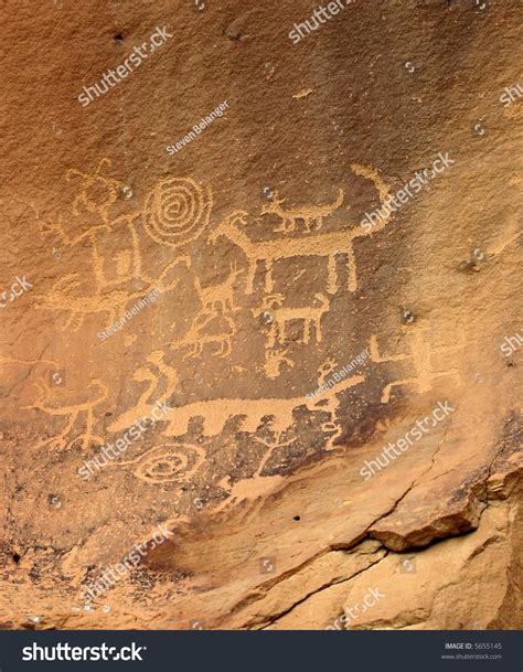 Anasazi Petroglyphs Chaco Canyon New Mexico Stock Photo 5655145 - Shutterstock