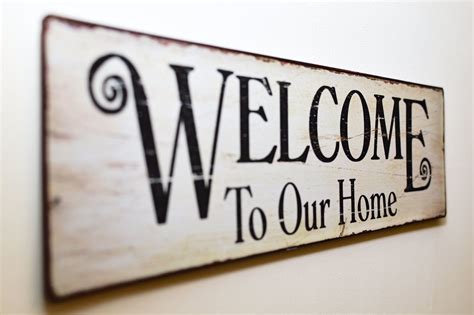 Welcome to Our Home Print Brown Wooden Wall Decor · Free Stock Photo